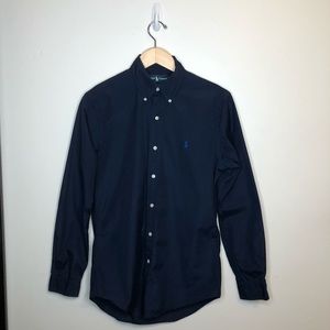 Ralph Lauren navy custom fit dress shirt